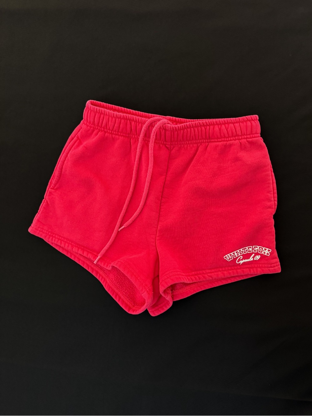 White Fox Boutique Red Athletic Fleece Shorts